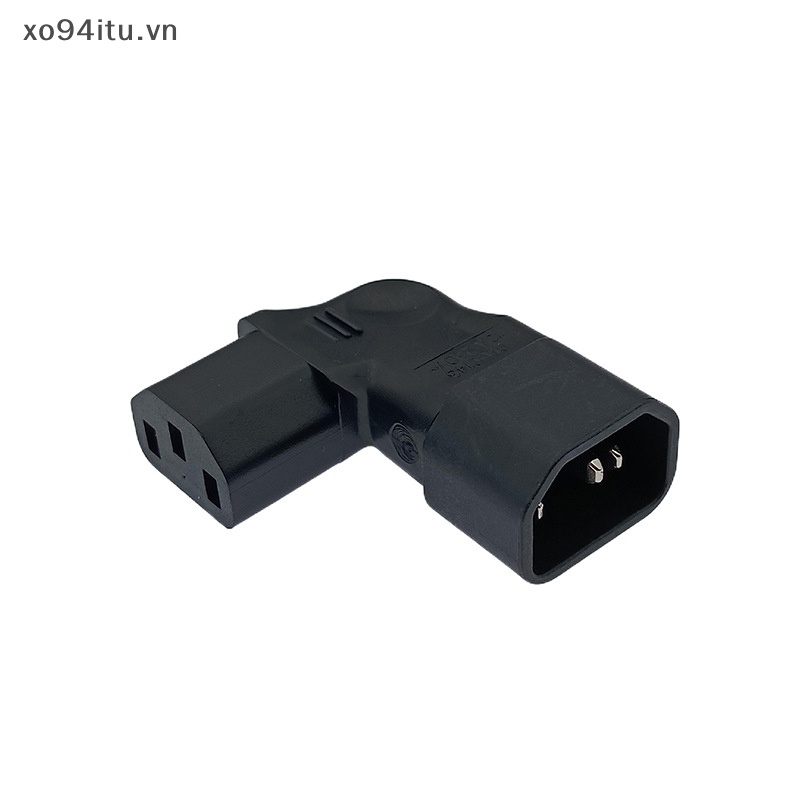 Xoitu Đầu Nối Chuyển Đổi Nguồn Điện 10a 3pin iec 90 Độ iec 320 c14 male Sang c13 female ac Cho lcd led wall vn