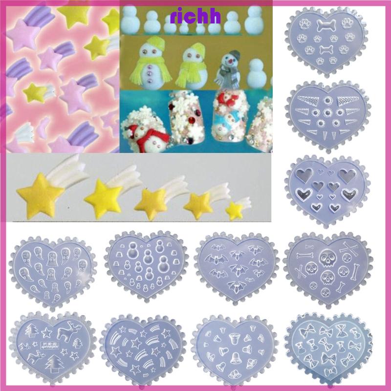 Khuôn silicone Tạo Hình Móng Tay 3d diy