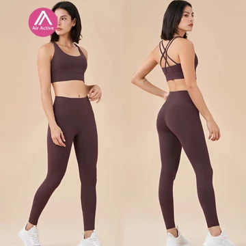AirActive Set đồ thể thao nữ Set Đồ TậP GồM Bra + QuầN Lưng Cao + ÁO Thun Thể Thao ThờI Trang Cho Nữ