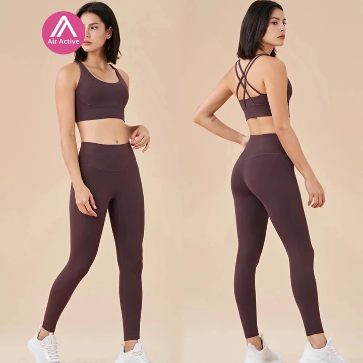 AirActive Set đồ thể thao nữ Set Đồ TậP GồM Bra + QuầN Lưng Cao + ÁO Thun Thể Thao ThờI Trang Cho Nữ