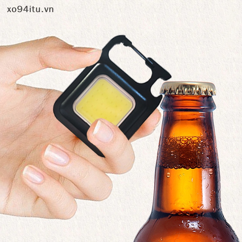 XOITU Đèn Pin LED Đèn Làm Việc Di Động Bỏ Túi Đèn Pin Móc Khóa USB Sạc Cho Cắm Trại Ngoài Trời Đèn Nhỏ VN