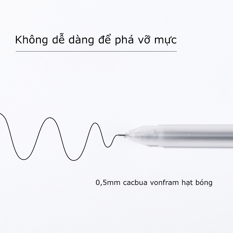 Bút Bi Mực Gel 3 Màu Đỏ/Đen/Xanh Dương/Xanh Dương 0.5mm Dùng Trong Văn Phòng