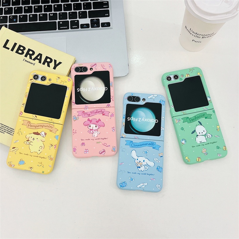 Hoạt Hình Ốp Điện Thoại tpu Silicon Mềm Siêu Mỏng Chống Sốc In Họa Tiết Cún Panhha Dành Cho samsung galaxy z flip 5