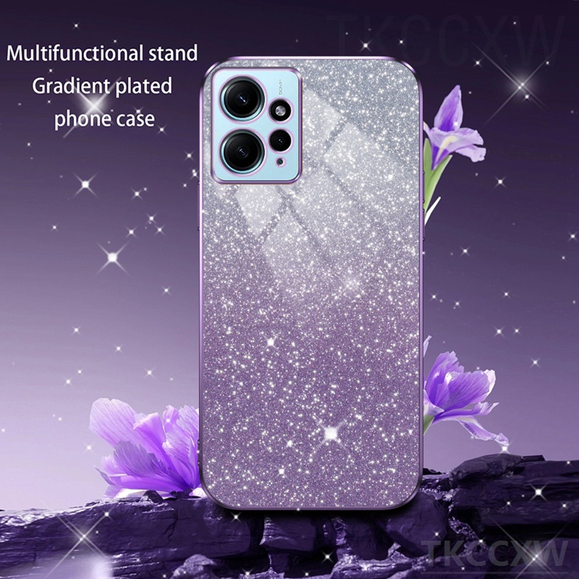 Sang Trọng Ốp Điện Thoại Vuông Mạ Kim Tuyến Cho redmi note 12 11 11t 10 pro + 12s 11s 12 turbo 12 pro