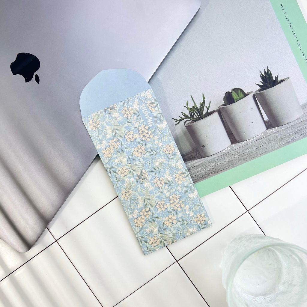SET GX005 - Bao lì xì cao cấp của Gác Xép họa tiết hoa văn chất liệu Kraft nhật nhập khẩu Tết 2024