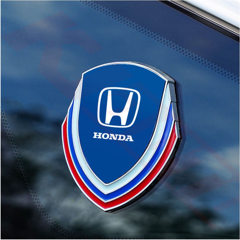 Bộ 4 Miếng Dán 3d Bằng Kim Loại Trang Trí Cửa Sổ Xe Hơi honda city hrv civic Wrx brio brv fit accord vezel