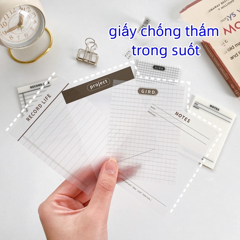 Giấy note trong suốt chống nước giấy ghi nhớ 50 tờ sáng tạo tiện lợi ...