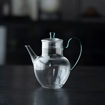 Ấm đun nước thủy tinh chịu nhiệt Borosilicate cao Giả Song Ấm trà xanh có bộ lọc Máy pha trà hoa Ấm trà ấm đun nước mát mẻ [A204]