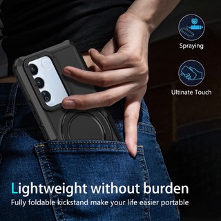 Dành Cho Vivo V27 5G V27 Pro V27E Ốp điện thoại PC Cứng Mặt Sau Mềm TPU Edge Quân Sự Chống Rơi Chống Sốc Mỏng Bao
