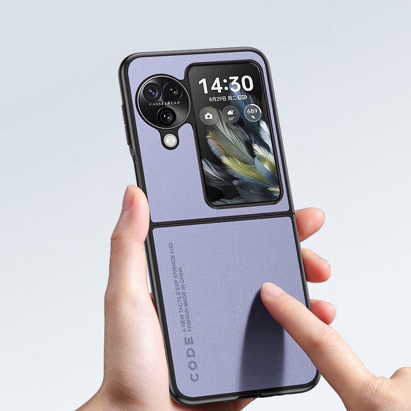 Dành cho OPPO Find N3 Flip Ốp điện thoại bảo vệ họa tiết da thời trang
