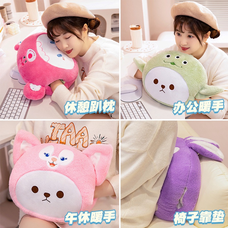 Rytanda Thỏ búp bê Teddy Bear Plush Toy Fox nhồi bông đồ chơi thỏ dễ thương Fox tay ấm gối cho trẻ em quà sinh nhật Giáng sinh
