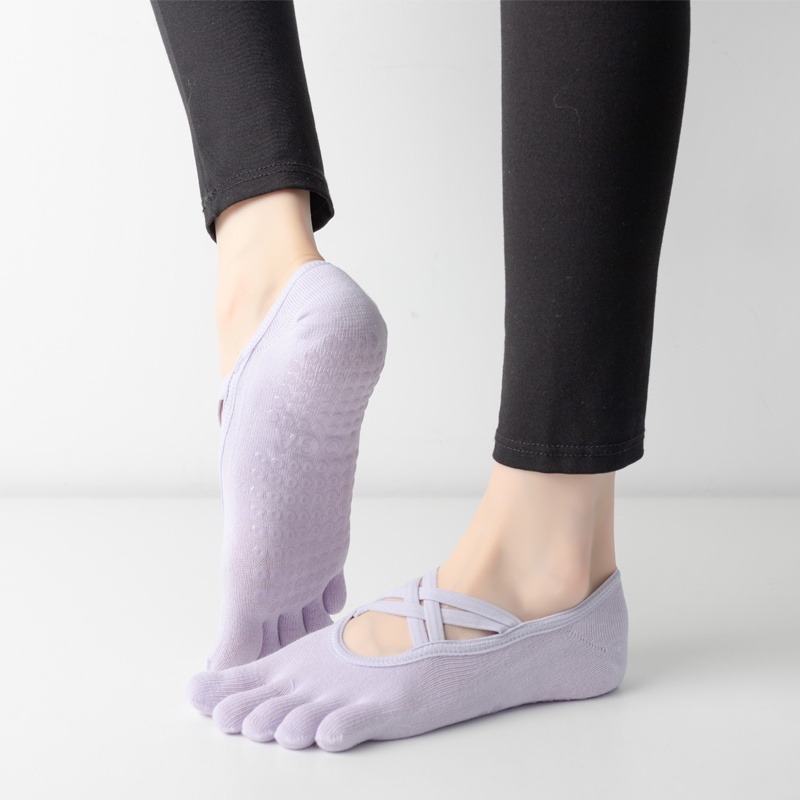 Vớ cotton Năm Ngón Chống Trượt Chống Trượt Mới Dành Cho Nữ Tập Thể Dục Thể Thao yoga