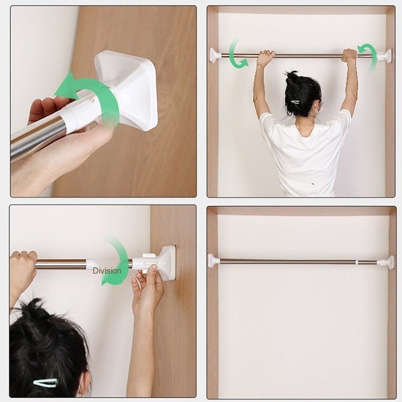 Thanh treo đa năng inox không cần khoan tường，Tường Cây Treo Quần Áo Thông Minh