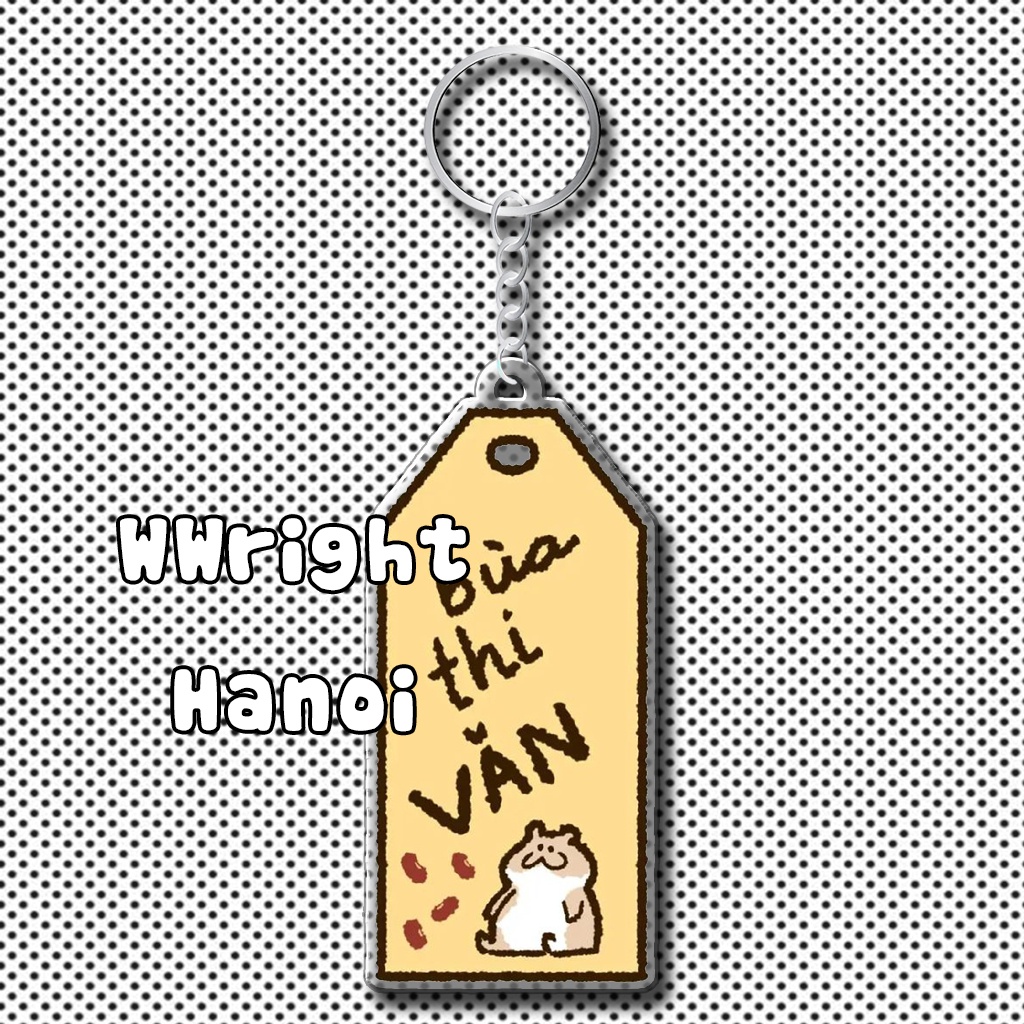Móc Khóa Bùa Thi Chống Tạch Bùa Qua Môn Học Bùa Chống Flop Họa Tiết Chibi Cute Quà Học Sinh Mang Đi Thi May Mắn