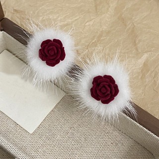 Bông Tai Hình Hoa Hồng Phong Cách Retro Sang Trọng