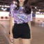 Áo nữ cao cấp, Áo thun lụa sáng, Club Bông tai thẩm mỹ phong cách cổ điển Thể hiện trang phục nữ