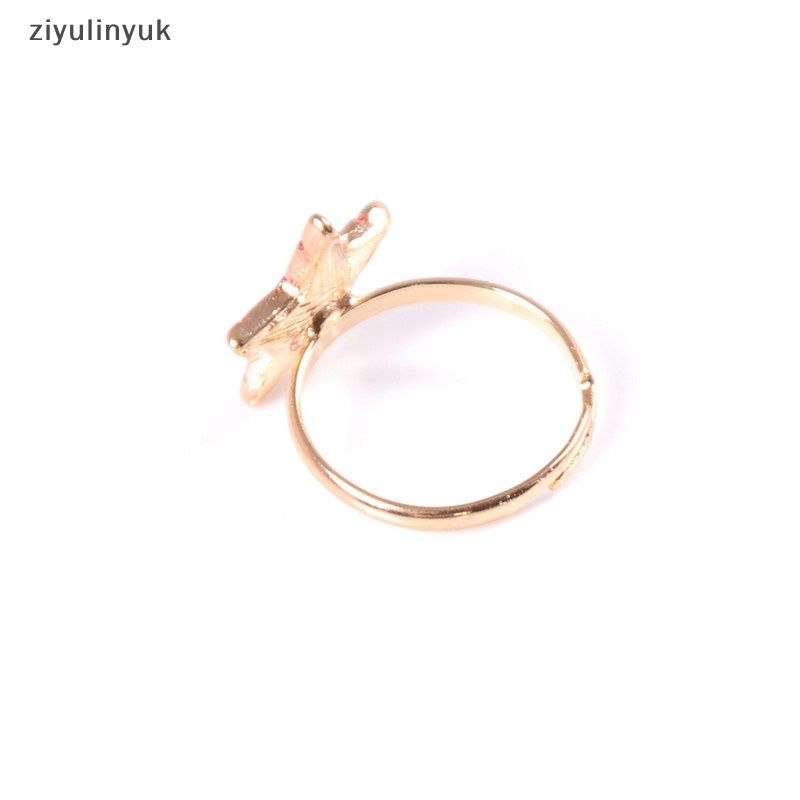 Ziyulinyuk 2 Chiếc Thời Trang Có Thể Điều Chỉnh Trẻ Em Nhẫn Hợp Kim Ngọt Ngào Trẻ Em Trang Phục Trang Sức Quà Tặng EN