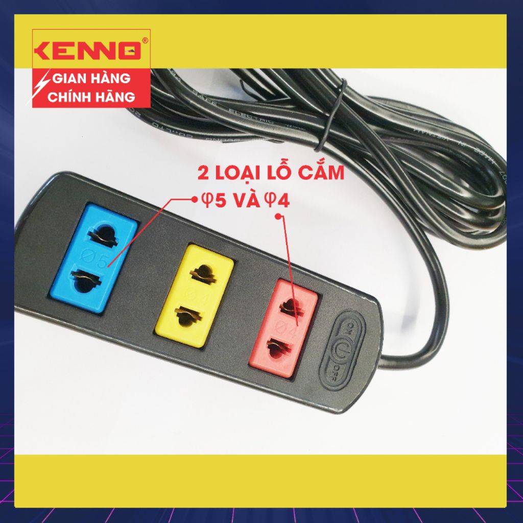 Ổ Cắm Điện Đa năng Chịu Tải 3TC3-3TC5 Qled/Kenno 1200W 3 Lỗ Cắm