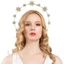 Băng đô ngôi sao đính đá ZENZON, Vòng tóc hai lớp Baroque Star Zircon, Ins Tiny Spot Headband Pha lê Ins Tiara Mũ đội đầu