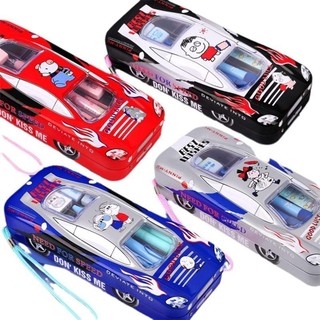 Bút Chì HOBBYIN, Có Khóa Túi Đựng Bút Hình Ô Tô, Quà Tặng Hộp Bút Đa Năng Ba Lớp Kim Loại