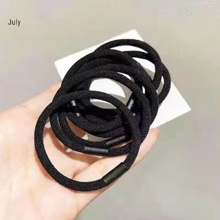 Julyhot 10 Chiếc Màu Trơn Dày Độ Đàn Hồi Cao Tóc Cho Nữ Bé Gái Co Giãn Đuôi Ngựa Giá Đỡ Dây Cao Su Phụ Kiện Tóc Thời Trang Massivedeals