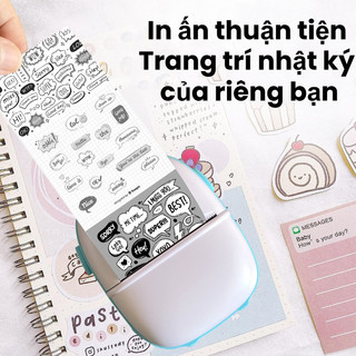 Máy In Nhiệt Mini Bluetooth cầm tay Máy In Nhiệt Mini Bỏ Túi Dành cho nhân viên văn phòng sinh viên
