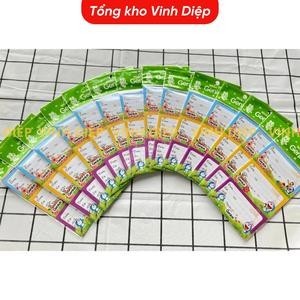 Tệp 15 nhãn vở học sinh được cắt dán sẵn, nhiều hình mẫu cute