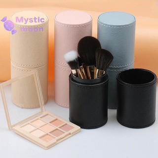 [Mystic] Xô cọ trang điểm bằng da Túi đựng mỹ phẩm du lịch di động Bàn chải trang điểm chống nước chống bụi đa chức năng [Mới]