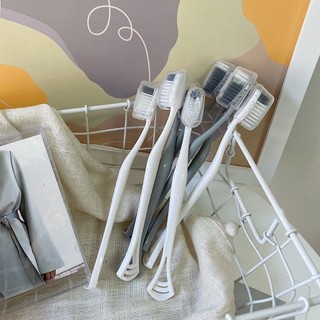 Set Bàn Chải Đánh Răng 2 Đầu Có Cạo Rơ Lưỡi (Hộp Tròn Xám)