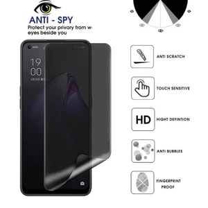 Dành Cho OPPO F19 Plus F21 F19 F17 A2 A1 Pro A98 A77s F23 F19s Chống Gián Điệp Riêng Tư Hydrogel Phim Bảo Vệ Màn Hình Cho OPPO A95 A93 A93s A78 A77 A58 A38 A1 4G 5G