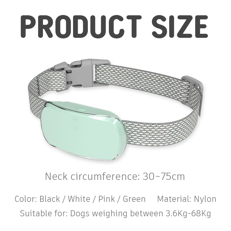 HamshMoc Cổ Chó Thông Minh Điện Chống Trầy Xước Có Thể Điều Chỉnh Cổ Thú Cưng Chống Thấm Nước Tự Động Dừng sủa Sạc USB Cho Chó Huấn Luyện