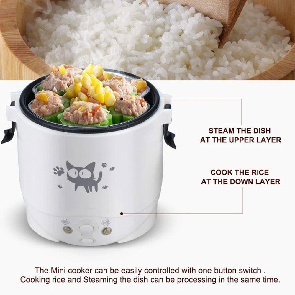 Nồi cơm điện YOLOGO, Nồi nấu đa năng 12V 24V 220V, Mini cho ô tô Xe tải Máy nấu ăn gia đình Chảo súp Cháo Cháo Nồi cơm điện gia đình
