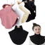 TOPTOOLCX Cổ Giả, Cổ Giả Co Giãn Cao Thời Trang, Khăn Che Cổ Cao Quấn Màu Trơn Đáy Trang Trí Cổ Ramadan Hijab Bao Nam Nữ