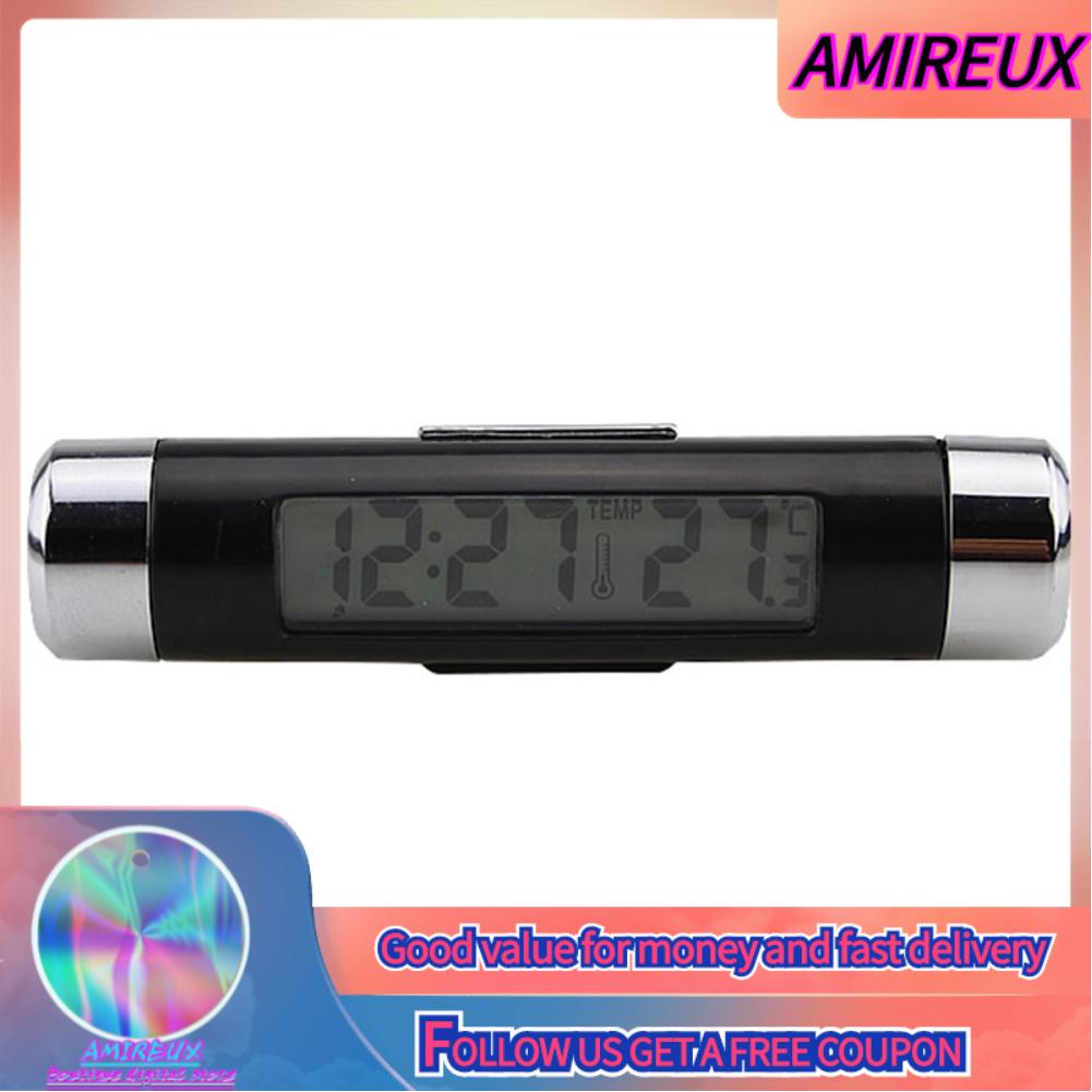 Amireux Car Clock and Temperature Electronic Rugged for Air Vents