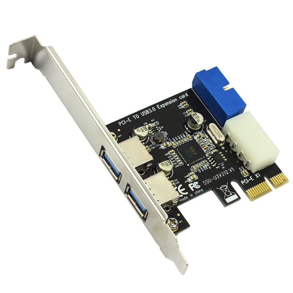 Bộ Chuyển Đổi usb 3 pcie 2 Cổng usb Sang pcie x1 20pin usb3.0 pcie Thẻ