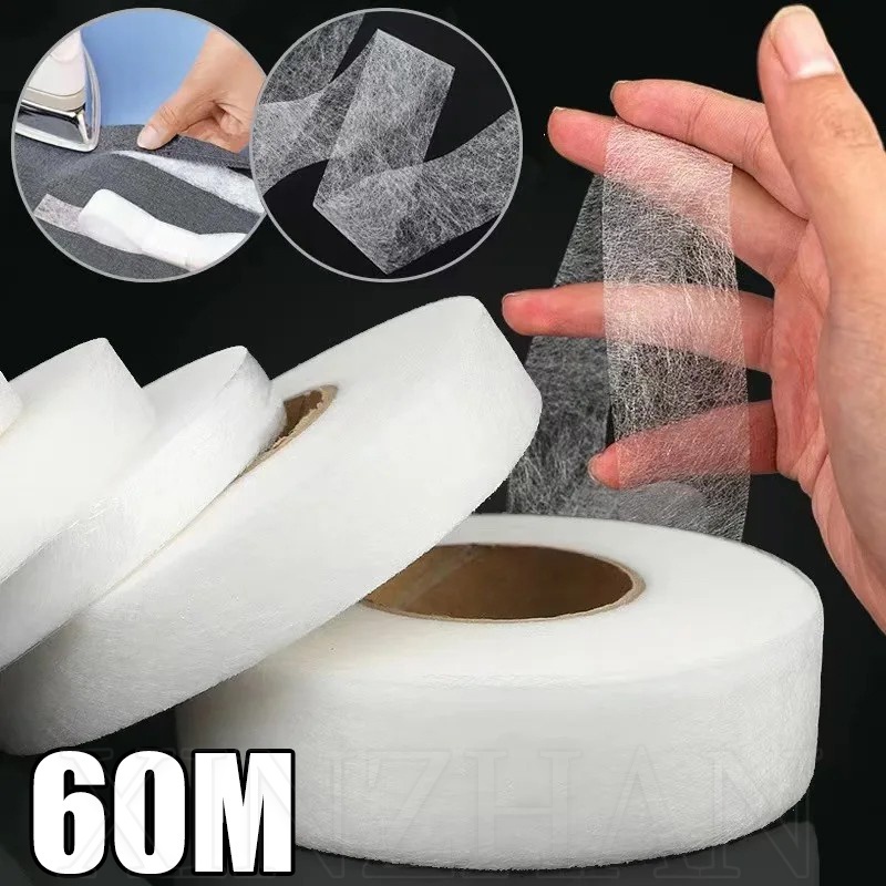 Cuộn Băng Keo Hai Mặt 1.0 / 1.5 / 2.0 / 2.5 / 3.0cm Bằng Sắt / 60m Tự May Vá diy