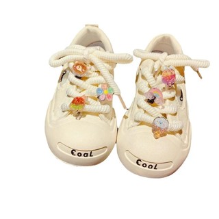 1 Phụ Kiện Trang Trí Dây Giày Hình Cây Kem Màu Cầu Vồng Lấp Lánh Dễ Tháo Gỡ Cho Bé charms