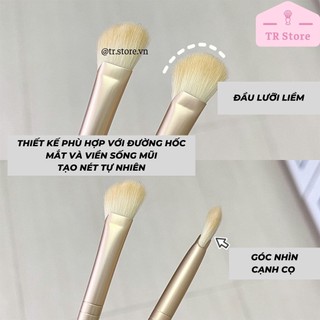 Cọ tạo khối mũi Gecomo tán phấn tạo sống mũi G1090 chuyên dụng phiên bản xanh lá
