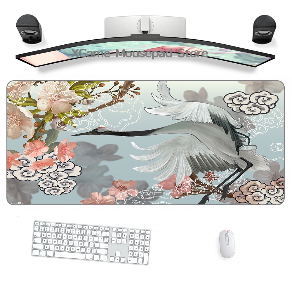 Sakura Mousepad Phụ Kiện Chơi Game Nhật Bản Lớn Miếng Lót Chuột Đen Hồng Kawaii Để Bàn Thảm Bàn XXL Miếng Lót Cho Máy Tính Chuột Thảm