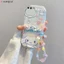 Compatible Ốp Điện Thoại Mềm Trong Suốt Hình Gấu / Thỏ / Cún / Dâu Tây 3d Có Dây Đeo Cho iphone 7 8 6 6s +