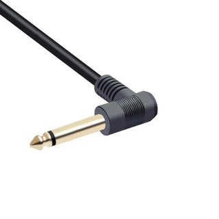 Dây âm thanh PENTAXZR 1 / 4 Inch TS Mono Jack, Cáp âm thanh nổi TRS 6.35mm Góc phải 6.35mm Nam Nối dài, Đầu nối mạ vàng nối dài Cáp đàn Guitar âm thanh nổi 6,35mm