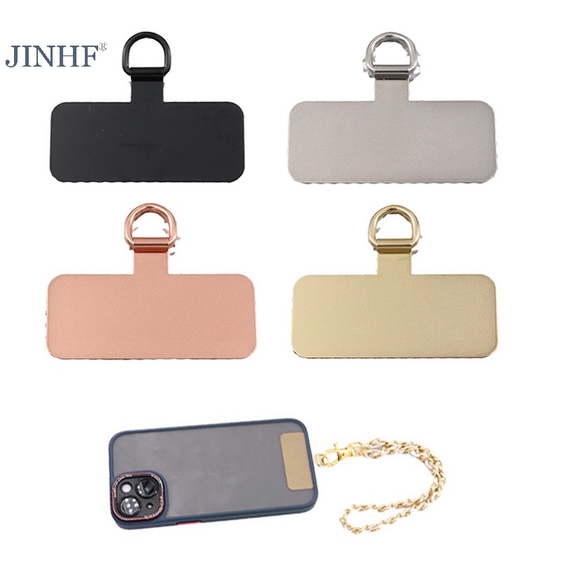 JINHF 1 Kim Loại Điện Thoại Dây Gioăng Miếng Dán Điện Thoại Di Động Dây Đeo Thẻ Kẹp HOT