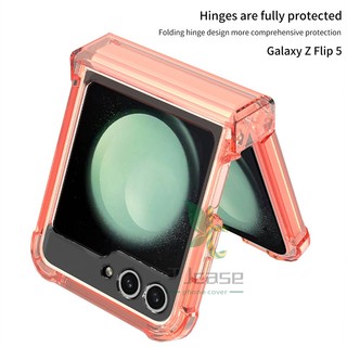 Gasbag Bản lề Full Soft TPU Case Cover Samsung Galaxy Z Flip 5 Z Flip 6 4 Vỏ trong suốt Vỏ gấp chống va chạm bốn góc