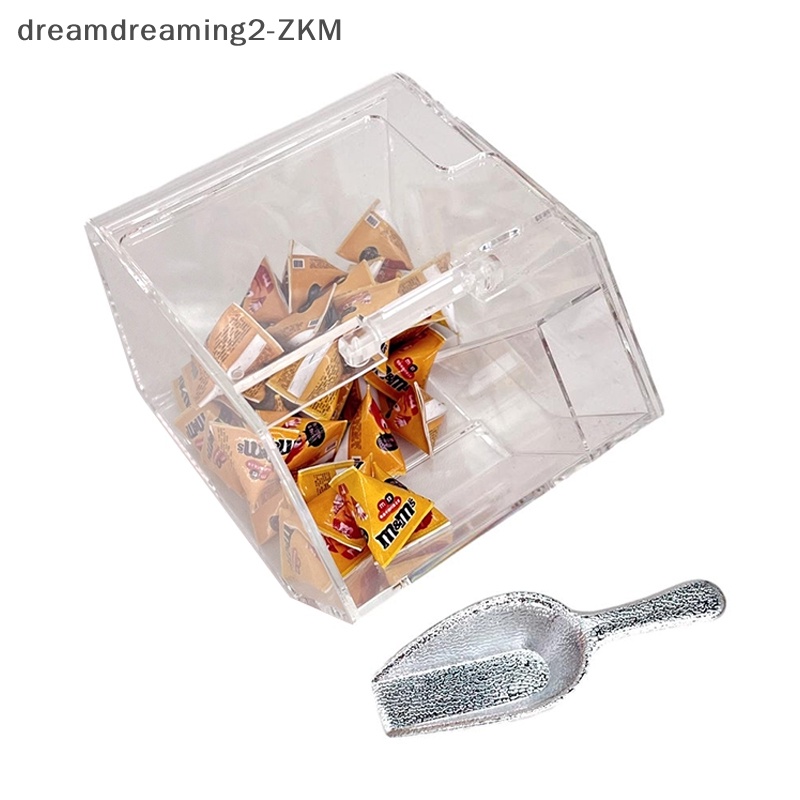 [dreamdreaming] 1 Bộ Hộp Bảo Quản Đồ Ăn Nhẹ Trong Suốt Thu Nhỏ Nhà Búp Bê W / Xẻng Hộp Chống Bụi Hộp Trưng Bày Chống Thấm Nước Trang Trí Mô Hình Nội Thất [zkm]
