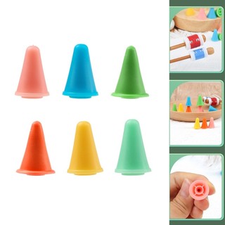 Comereally 20 Chiếc Đan Thủ Công Kim Điểm Bảo Vệ Nút Chặn Dụng Cụ Đan Kim Điểm Bảo Vệ Đan Đầu Kim