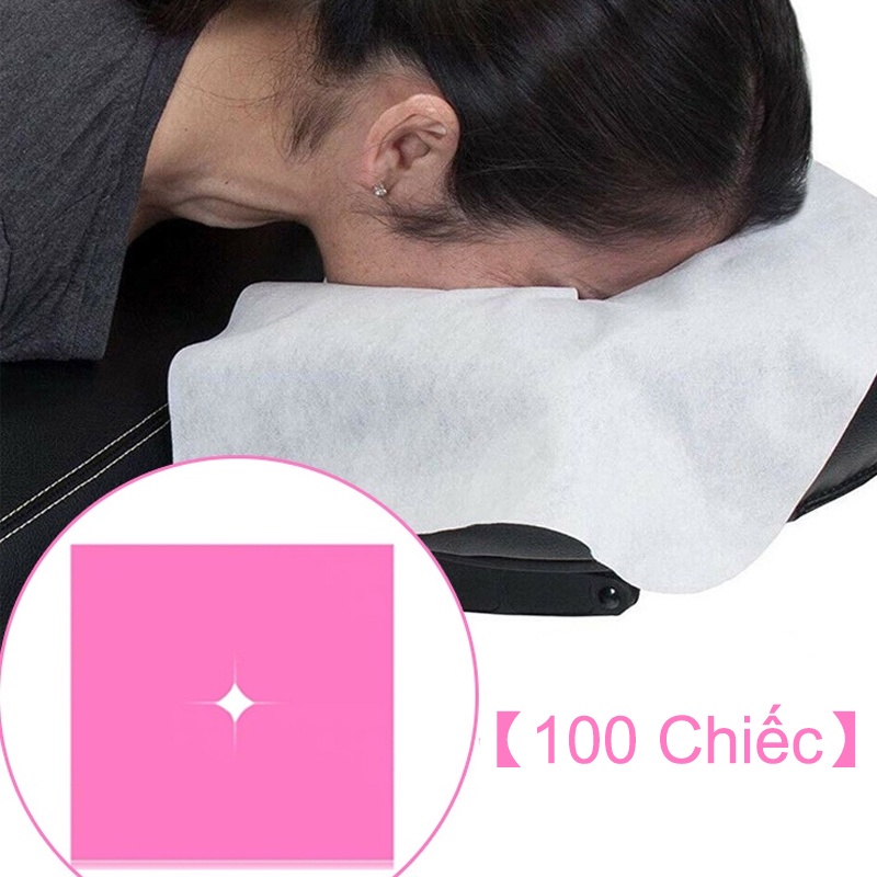 【100 Cái】Đệm Tựa Đầu Massage Mặt Gối Đệm Đệm Tựa Đầu, Lót Úp Mặt Sử Dụng Khi Mát Xa