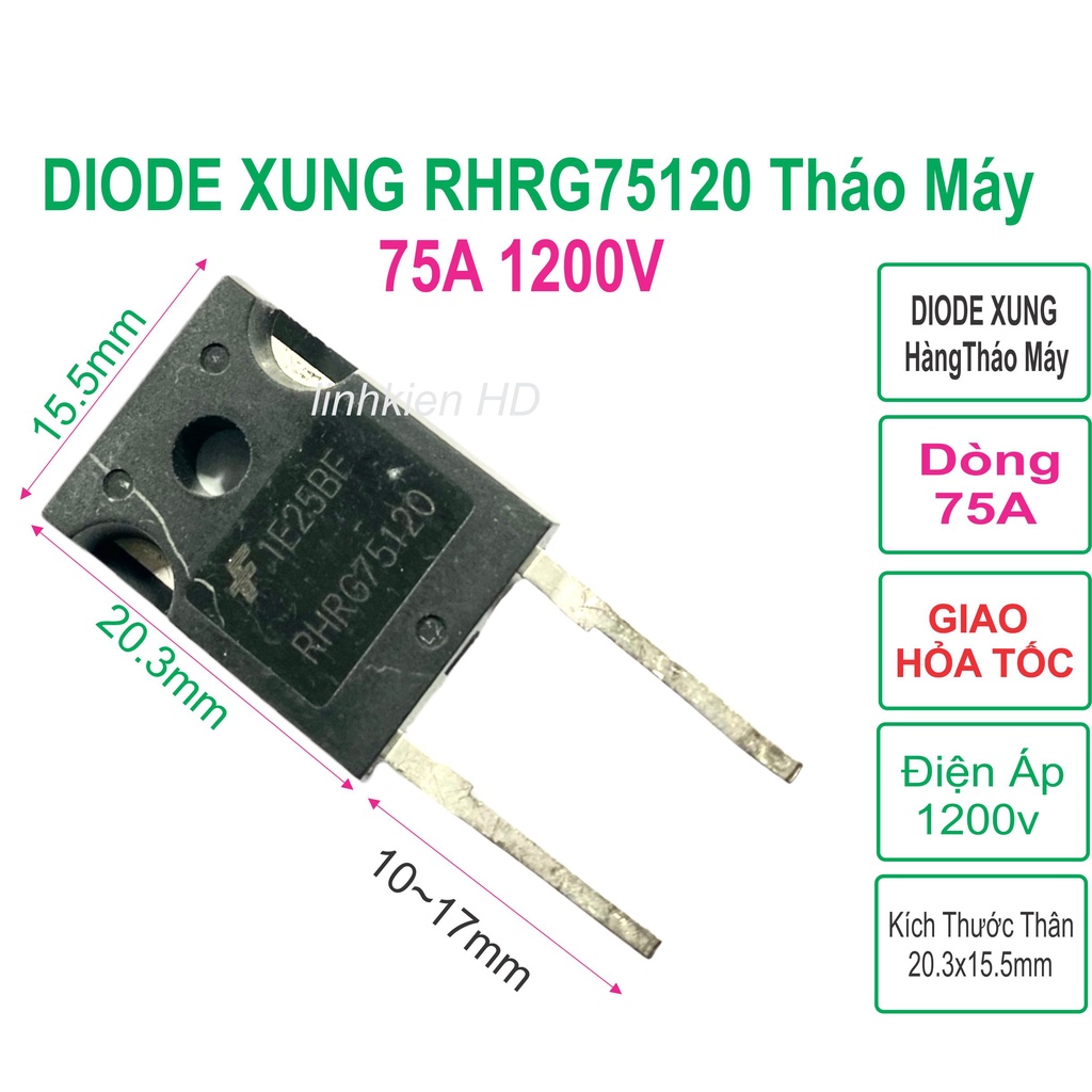Diode xung RHRG 75120 75A 1200V tháo máy - LinhKien HD | Shopee Việt Nam
