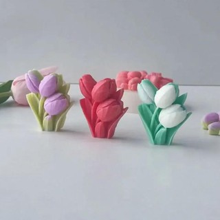 Khuôn Silicone Tạo Hình Làm Bánh Hình Hoa Tulip DIY