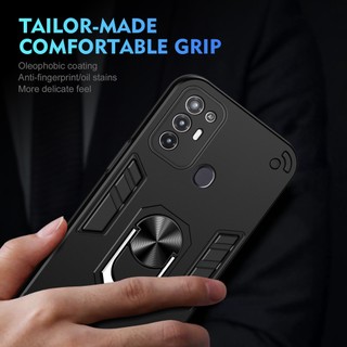 Ốp Điện Thoại Cứng Viền TPU Dẻo Mỏng Nhẹ Kèm Giá Đỡ Nhẫn Từ Tính Chống Sốc / Rơi Cho ZTE Blade A52 2022