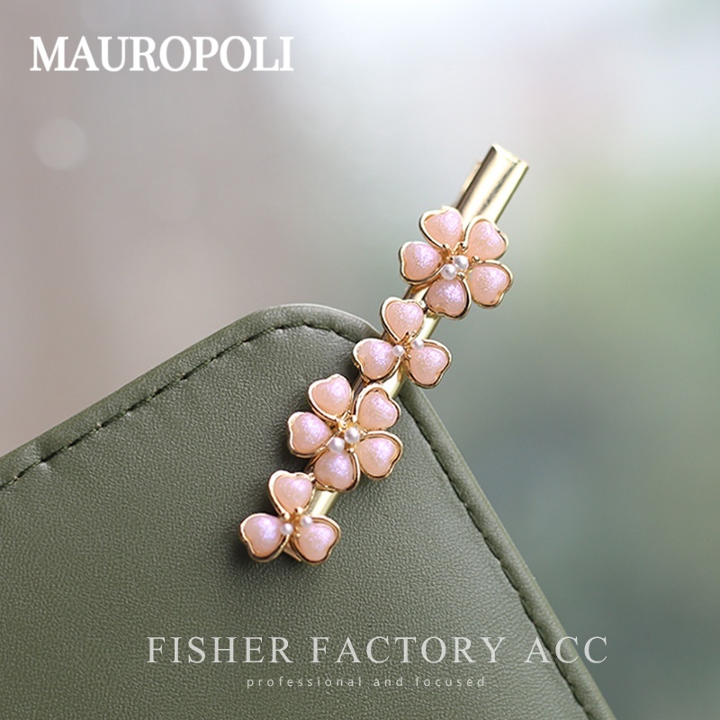 Mauropoli [Hàng Có Sẵn] Kẹp Tóc Đính Hoa Ngọc Trai Phong Cách mori Cổ Tích Phẳng Nhẹ Nhàng Dễ Phối Đồ